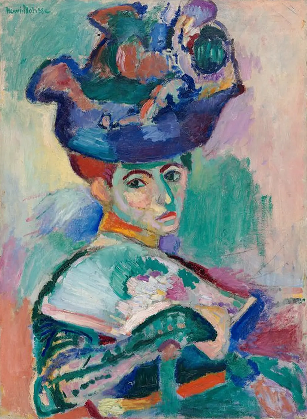 Woman with a Hat in Detail Henri Matisse